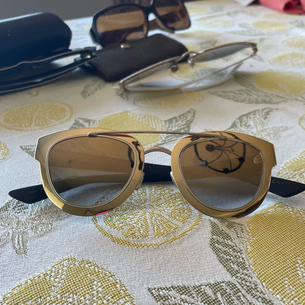 Dior Silver and Navy Sunglasses